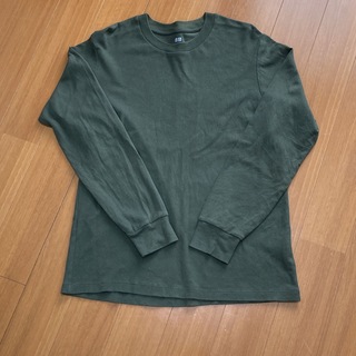 ユニクロ(UNIQLO)のユニクロ ソフトタッチ クルーネックT ダークグリーン M(Tシャツ/カットソー(七分/長袖))