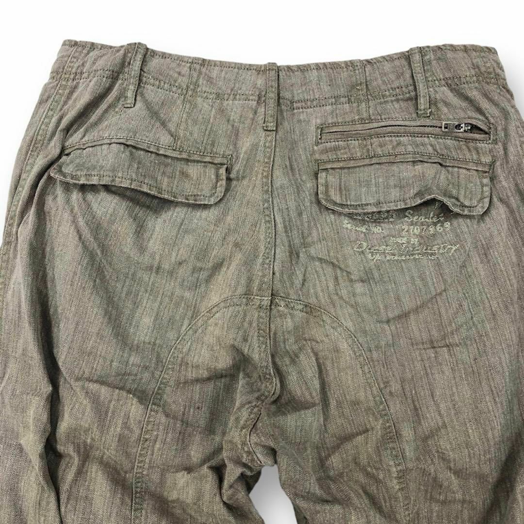 【送料無料】DIESEL コットンリネン混合ボトムス size31 ブラウン 4