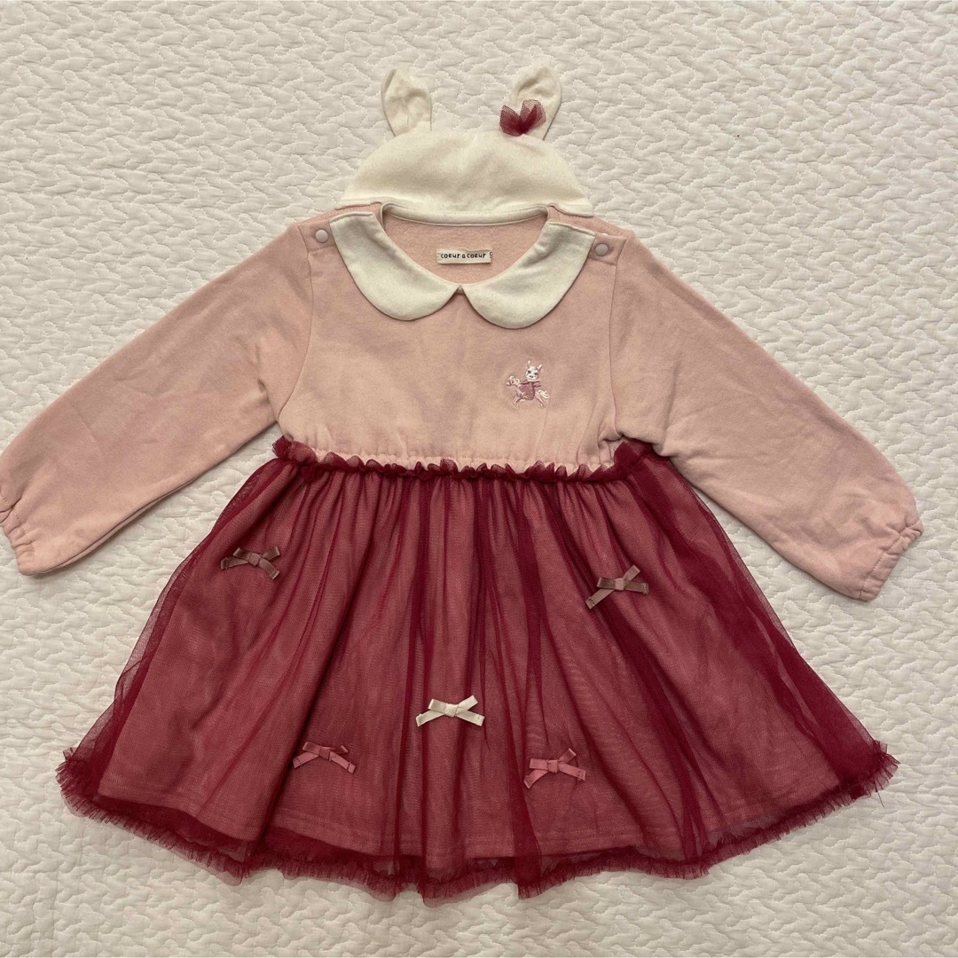 coeur a coeur(クーラクール)のクーラクール　ワンピース　90cm キッズ/ベビー/マタニティのキッズ服女の子用(90cm~)(ワンピース)の商品写真