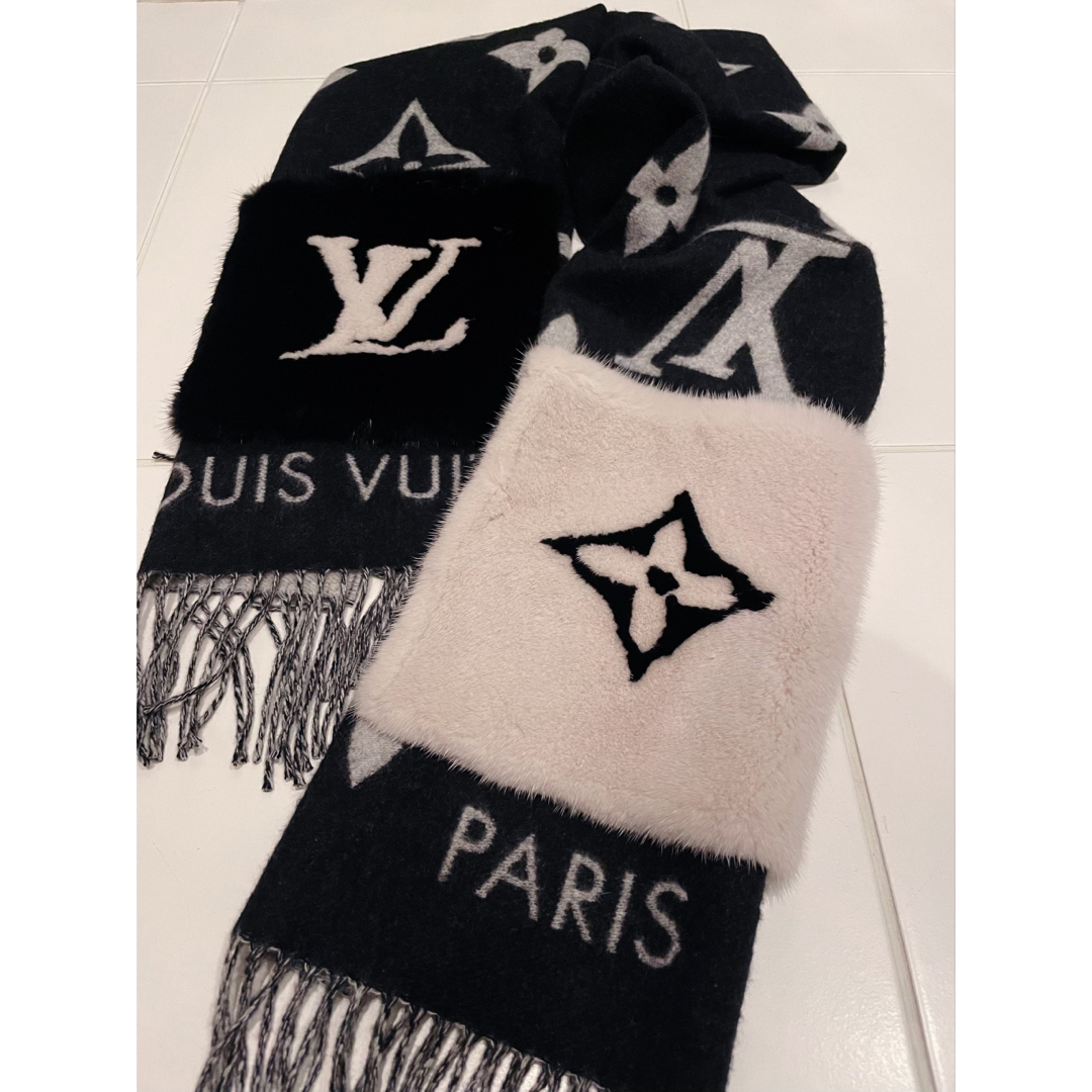 最終!LOUIS VUITTON ミンク ファー マフラー ストール ショール-