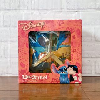 ディズニー(Disney)のレア品★スティッチ★新品&未使用★時計クッション(キャラクターグッズ)