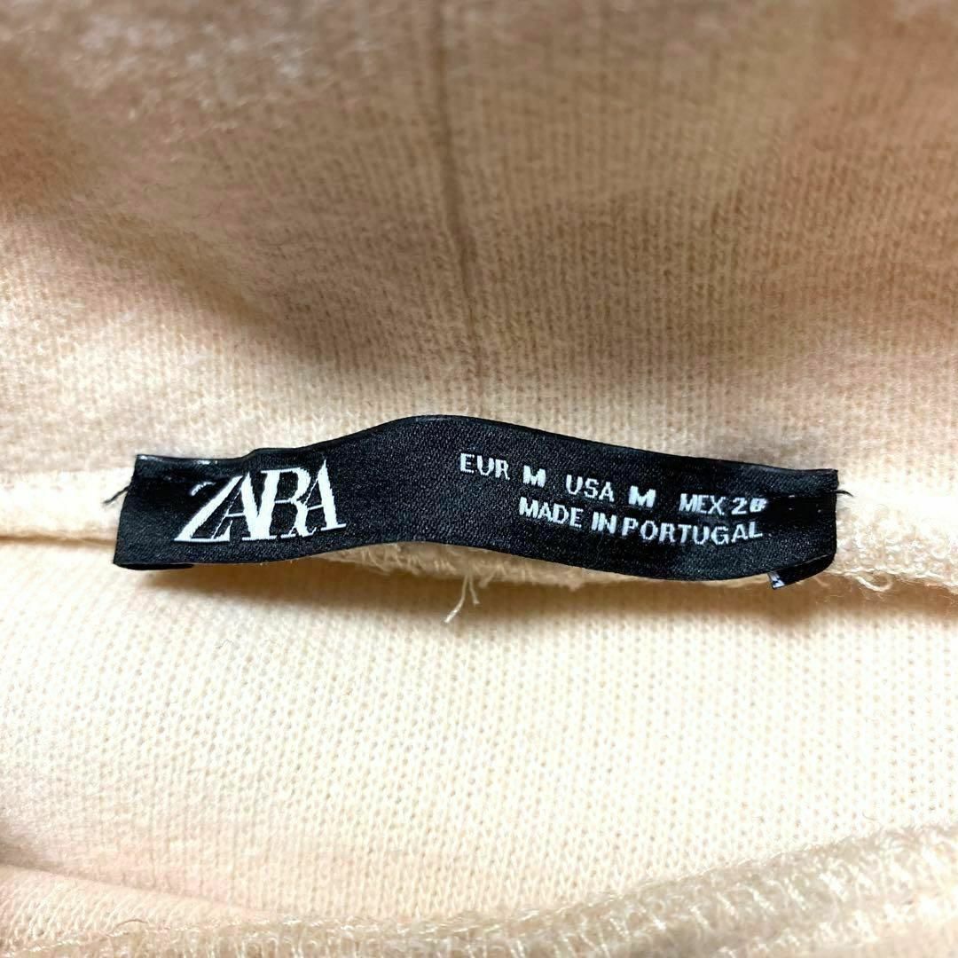 ZARA(ザラ)のZARA トレーナー ショート丈 ハイネック 裏起毛 ベージュ 青 黒 M レディースのトップス(パーカー)の商品写真