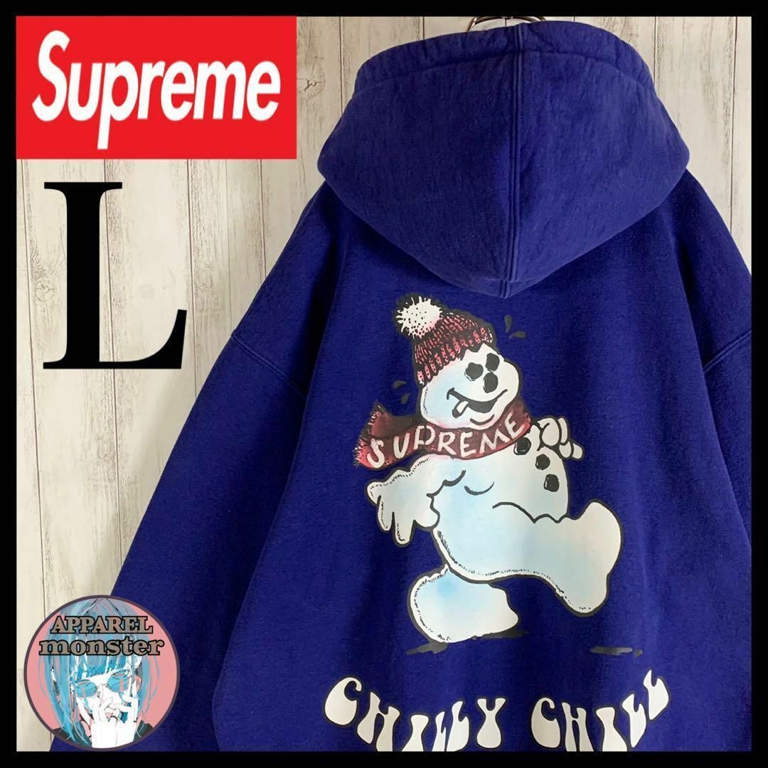 袖丈長袖Supreme　SNOWMANパーカー