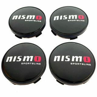 ニッサン(日産)のニスモ 日産用 ホイールセンターキャップ A 黒台座付 60mm 4個セット(車外アクセサリ)