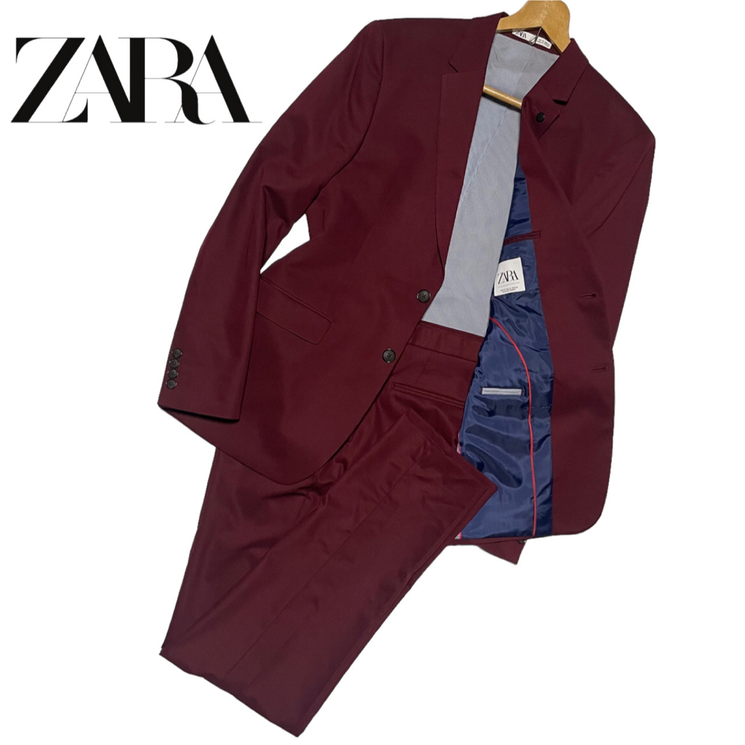 ZARA ザラ スーツ セットアップ バーガンディ ワインレッド L