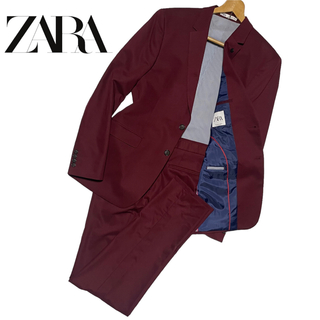ザラ(ZARA)のZARA ザラ スーツ セットアップ バーガンディ ワインレッド L(セットアップ)