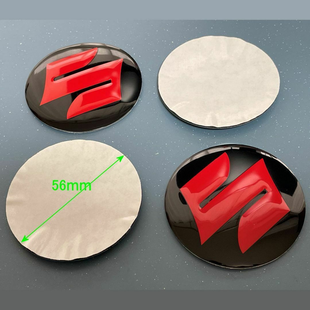 スズキ - スズキ用 ホイールセンターキャップ 赤ステッカー 56mm スズキ - スズキ用 ホイールセンターキャップ 赤ステッカー 56mm