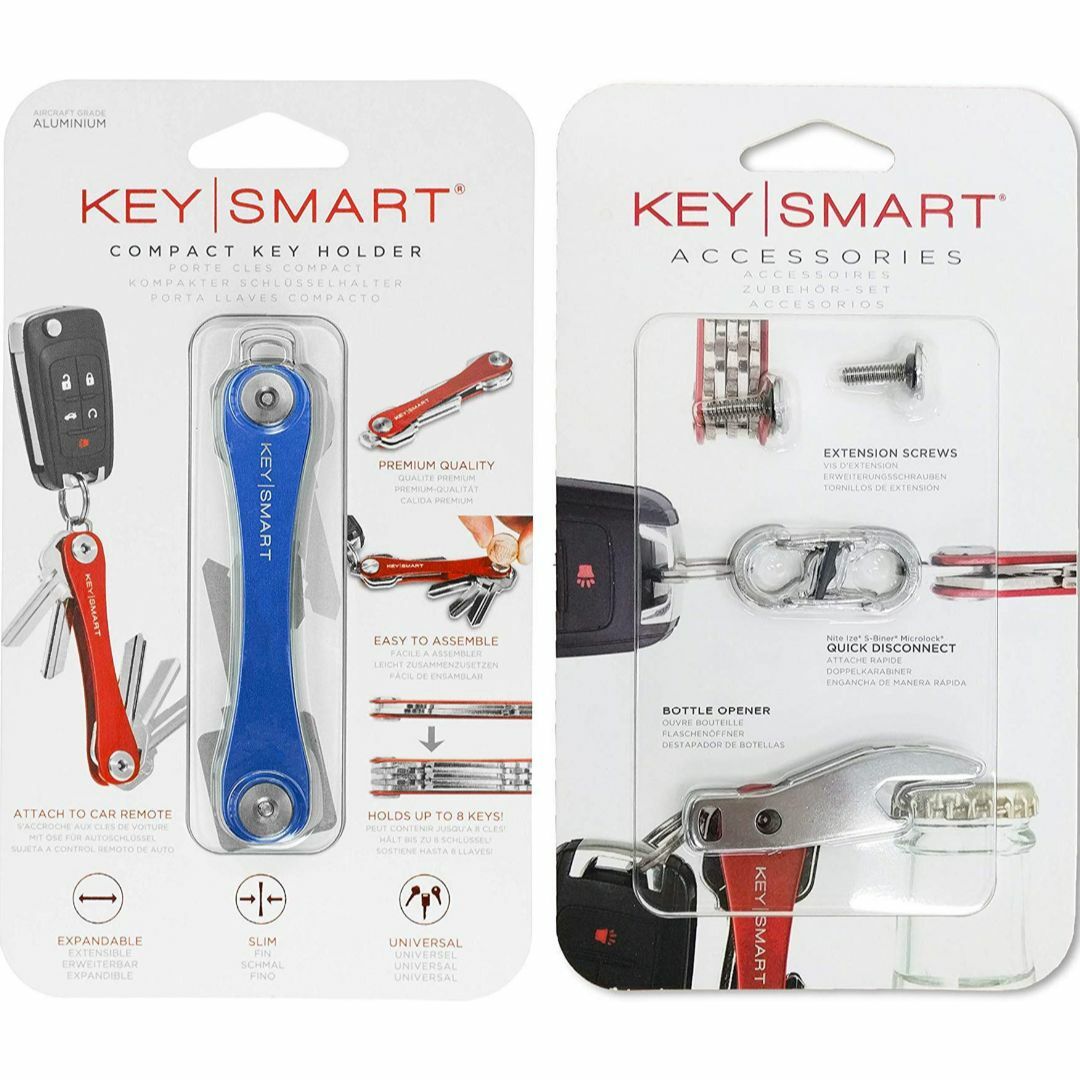 【色: ブルー】[KeySmart] キースマート  - コンパクトに収納できる