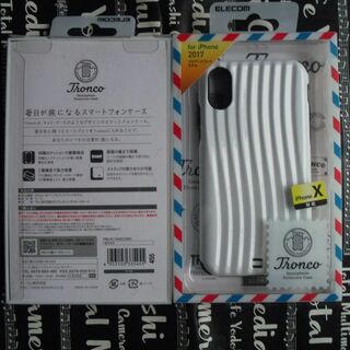 エレコム(ELECOM)のiPhone X iPhone XS ハイブリッドケース ホワイト　白 キャリー(iPhoneケース)