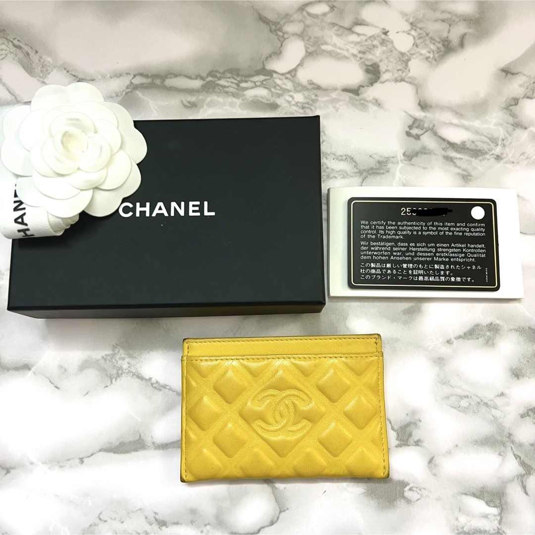 CHANEL シャネル カードケース イエロー 黄色