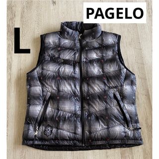 パジェロ(PAGELO)の【美品】PAGELO ダウンベスト　 Lサイズ　メンズ(ダウンベスト)