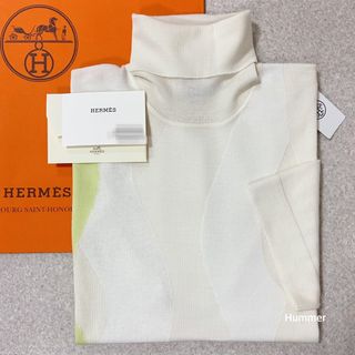 エルメス(Hermes)の国内正規品 新品未使用 M エルメス タートルネック 半袖 ニット セーター(ニット/セーター)