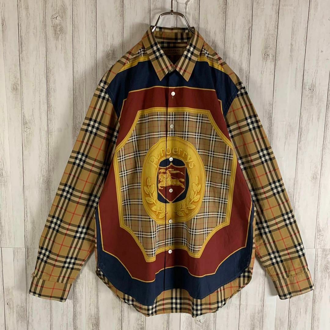 BURBERRY - 【超希少モデル】BURBERRY ホースロゴ×ノバチェック 激レア