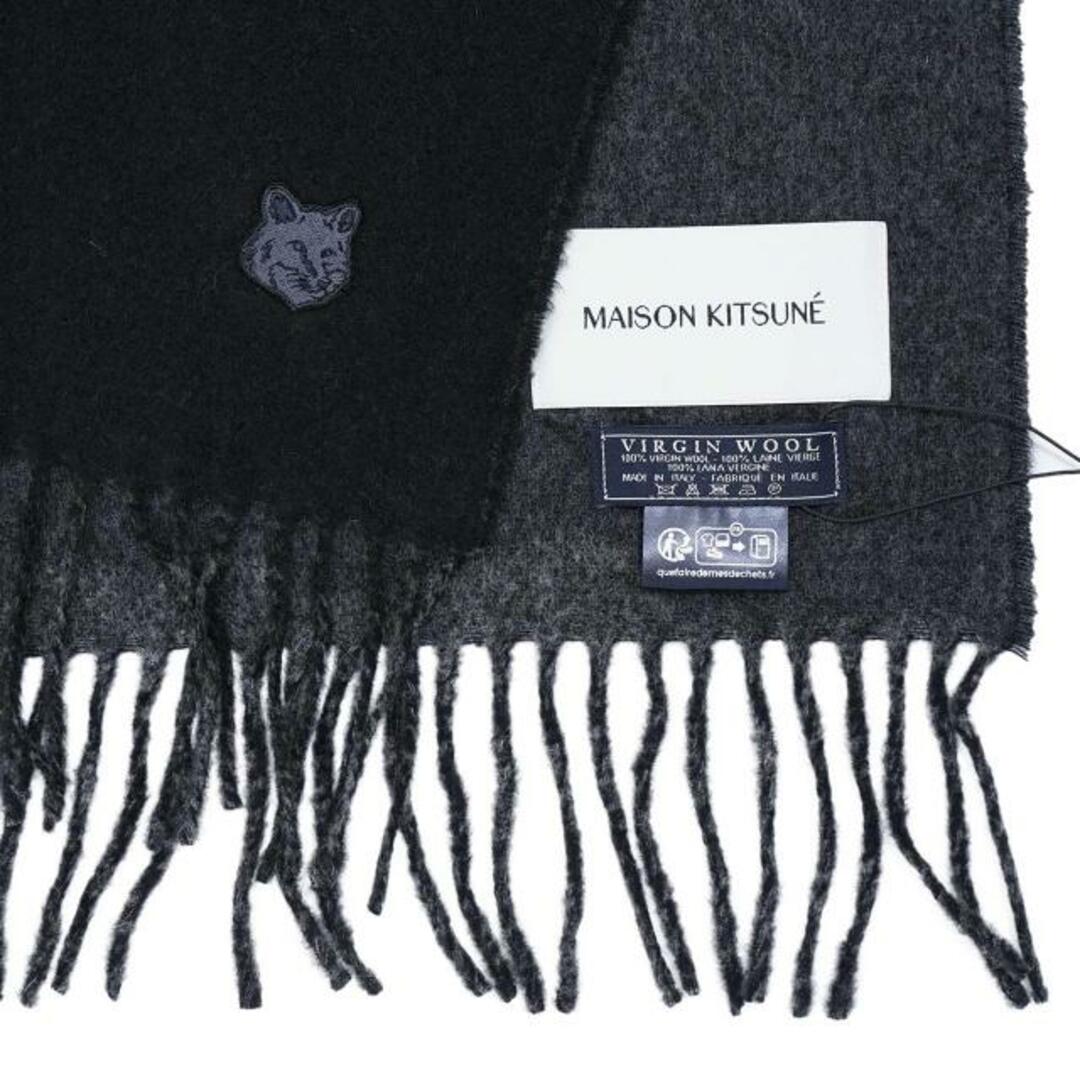 MAISON KITSUNE'(メゾンキツネ)のMaison Kitsune(メゾン キツネ) LM06201WA0018 FOX HEAD PATCH SCARF Black レディースのファッション小物(マフラー/ショール)の商品写真