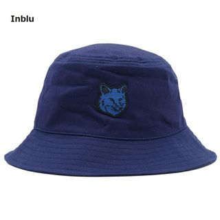 メゾンキツネ(MAISON KITSUNE')のMaison Kitsune(メゾン キツネ) LM06113WW0088 FOX HEAD PATCH BUCKET HAT Inblu(ハット)