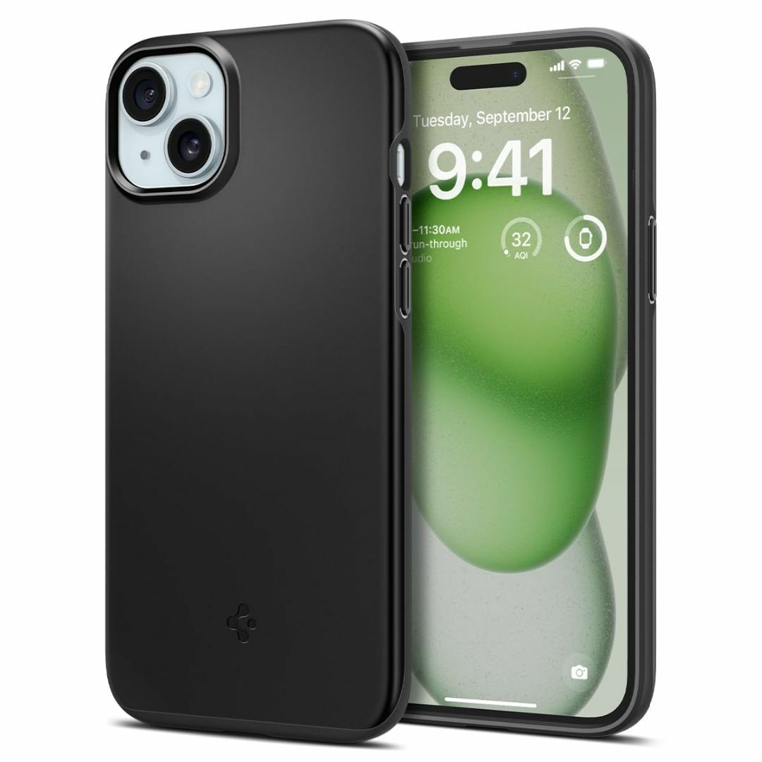 【サイズ:iPhone15Plus(6.7インチ)_色:ブラック】Spigen