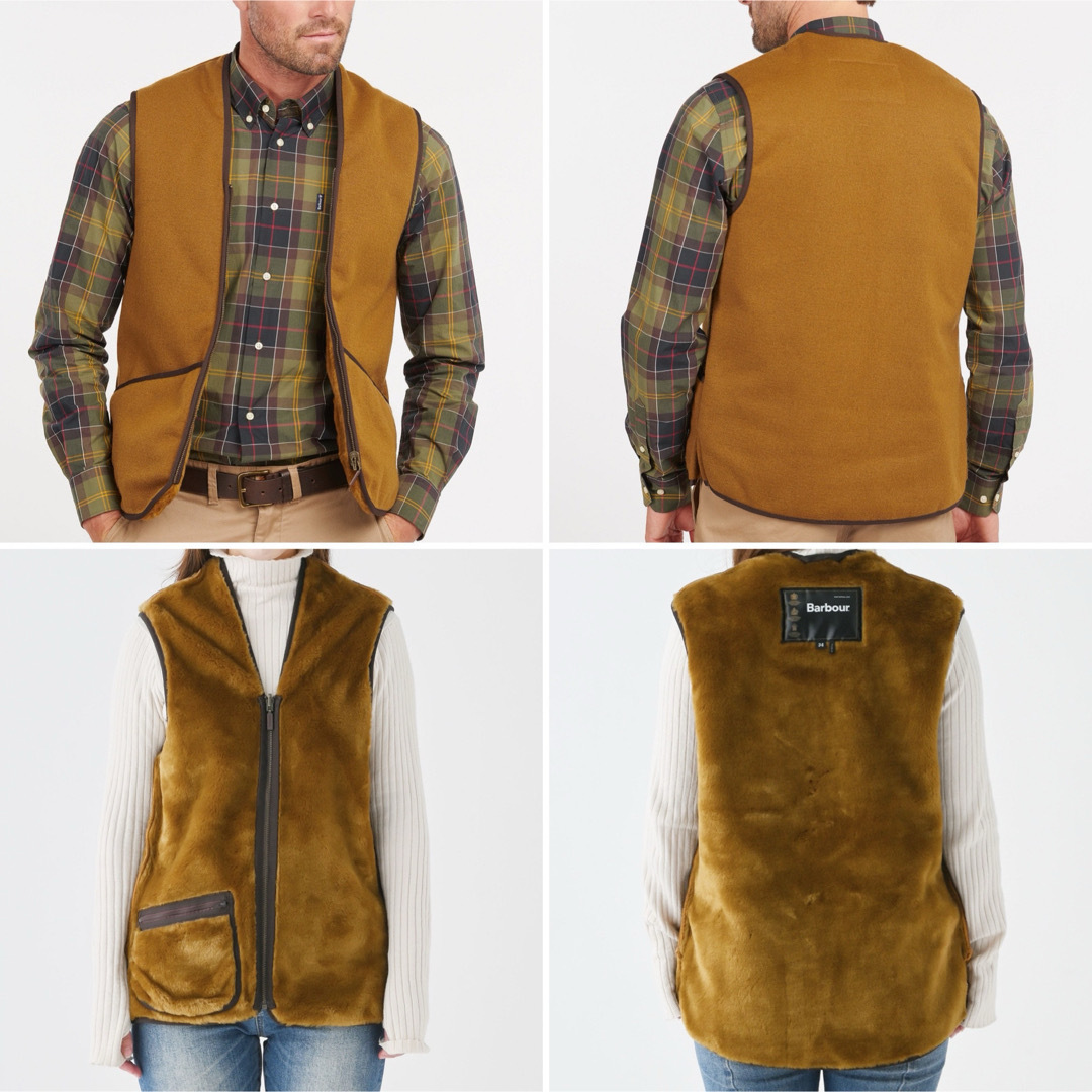 新品 国内正規品 Barbour ライナー ベスト 34 フロントジップ-