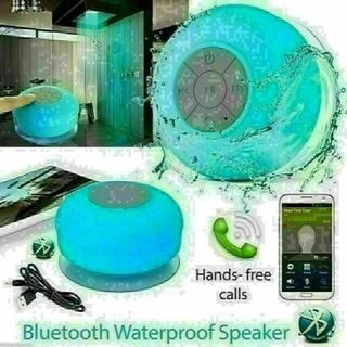 Bluetooth スピーカー 防水 USB充電　かわいい　ブルー ワイヤレス(スピーカー)