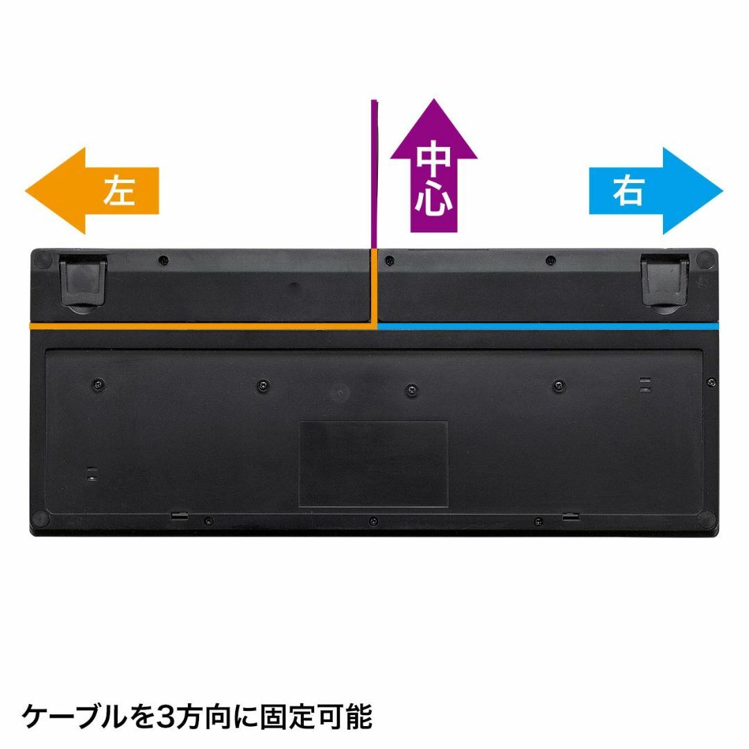 【色: ブラック】サンワサプライ 有線コンパクトキーボード テンキーなし USB 4