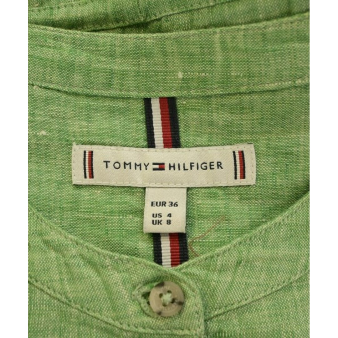 TOMMY HILFIGER(トミーヒルフィガー)のTOMMY HILFIGER トミーヒルフィガー ワンピース 36(S位) 緑 【古着】【中古】 レディースのワンピース(ひざ丈ワンピース)の商品写真