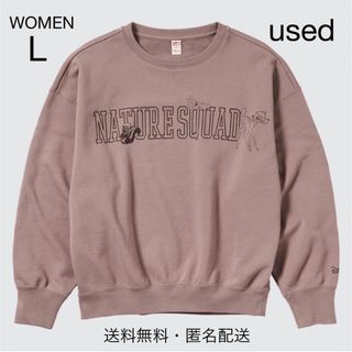 ユニクロ(UNIQLO)の【used】ユニクロ　ディズニー  オーバーサイズスウェット　バンビ(トレーナー/スウェット)