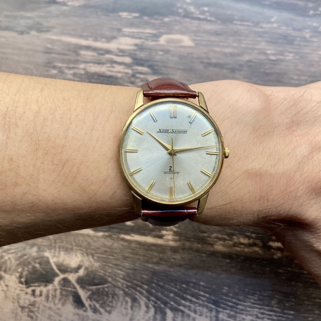 【動作品】セイコー スカイライナー アンティーク 腕時計 1963年 手巻き