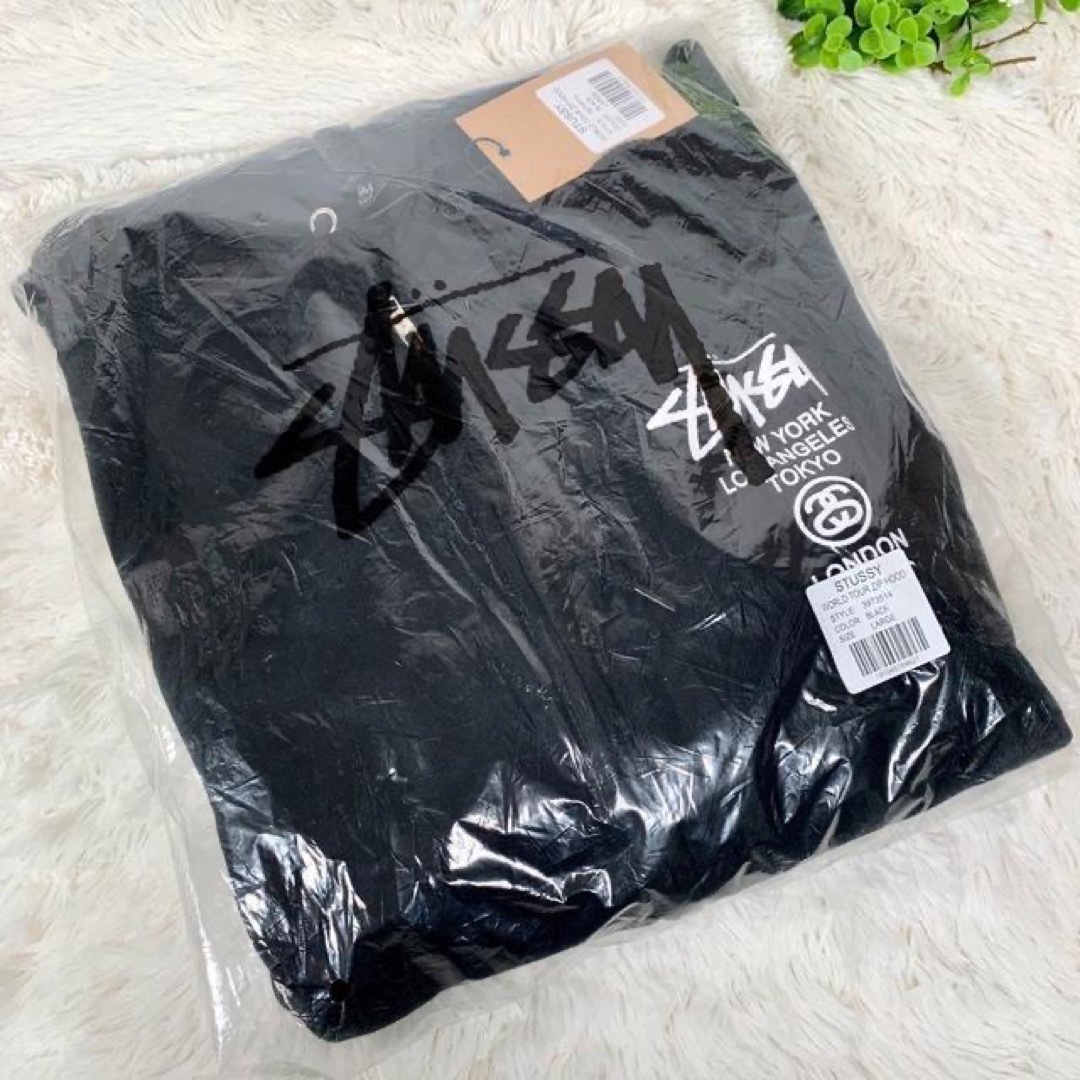 STUSSY - 【新品】STUSSY ステューシー WORLD TOUR ジップ パーカー 黒