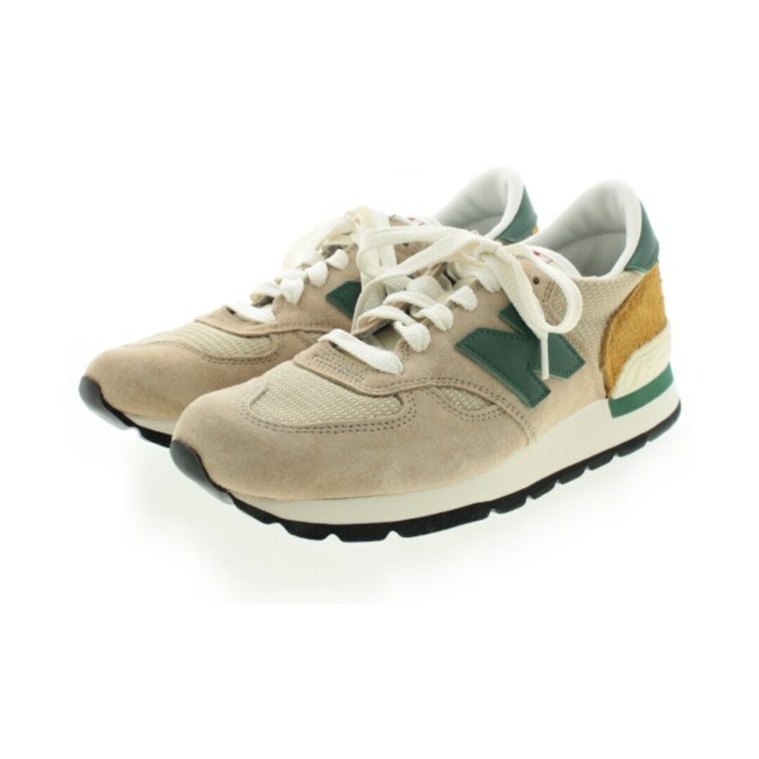 New Balance スニーカー 27cm ベージュ系xマスタード系x深緑 【古着】【中古】 | フリマアプリ ラクマ