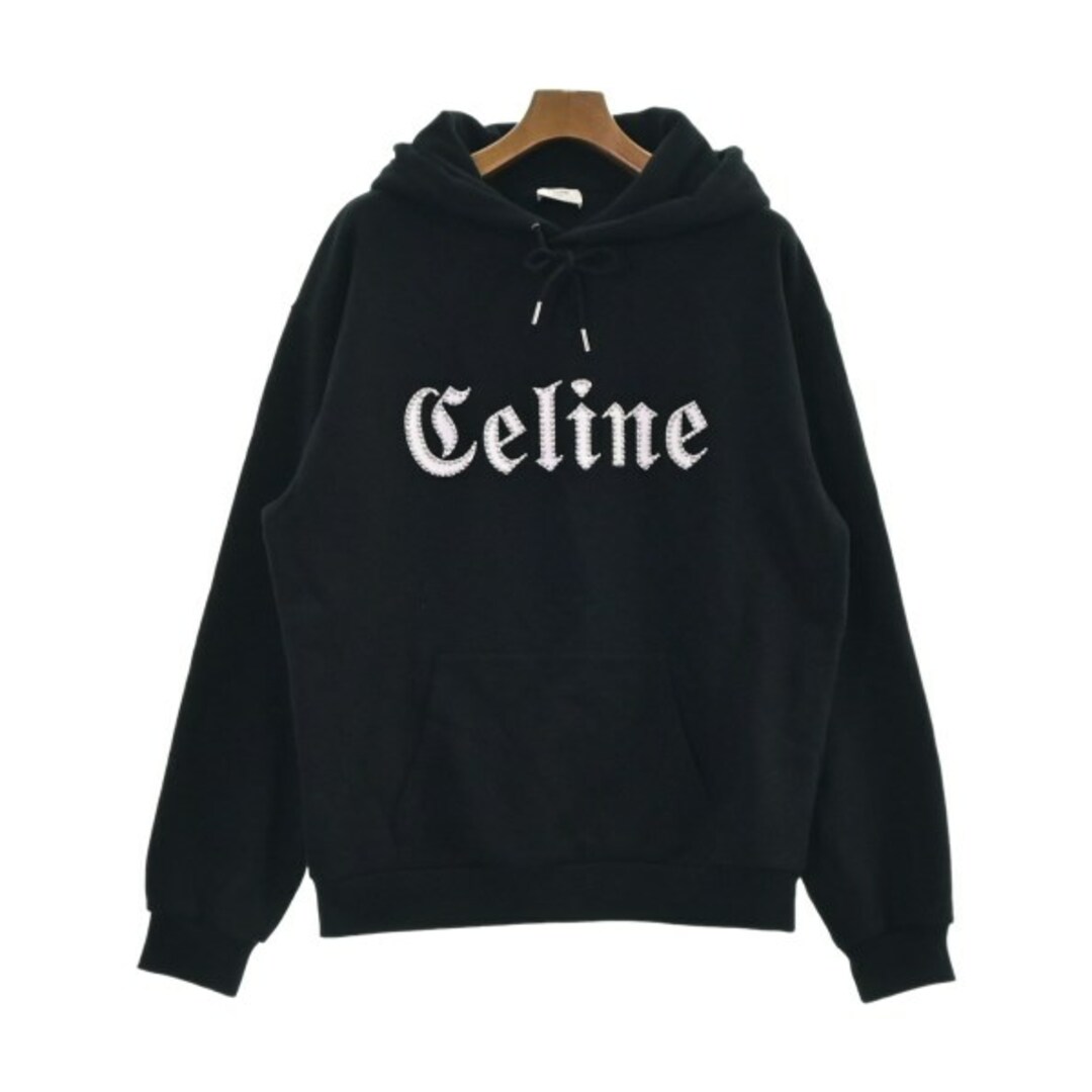 celine(セリーヌ)のCELINE セリーヌ パーカー L 黒 【古着】【中古】 メンズのトップス(パーカー)の商品写真