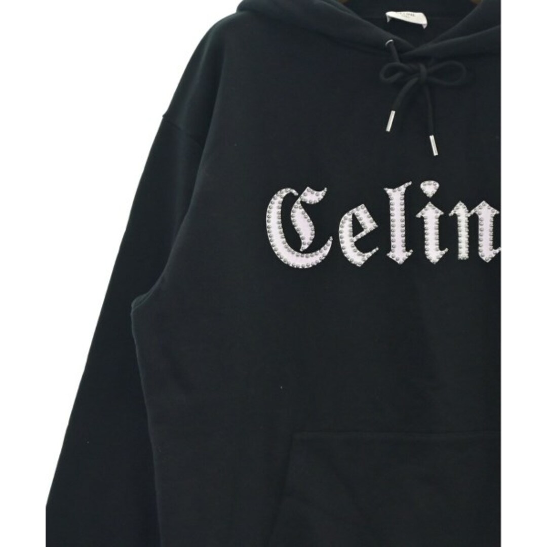 celine(セリーヌ)のCELINE セリーヌ パーカー L 黒 【古着】【中古】 メンズのトップス(パーカー)の商品写真