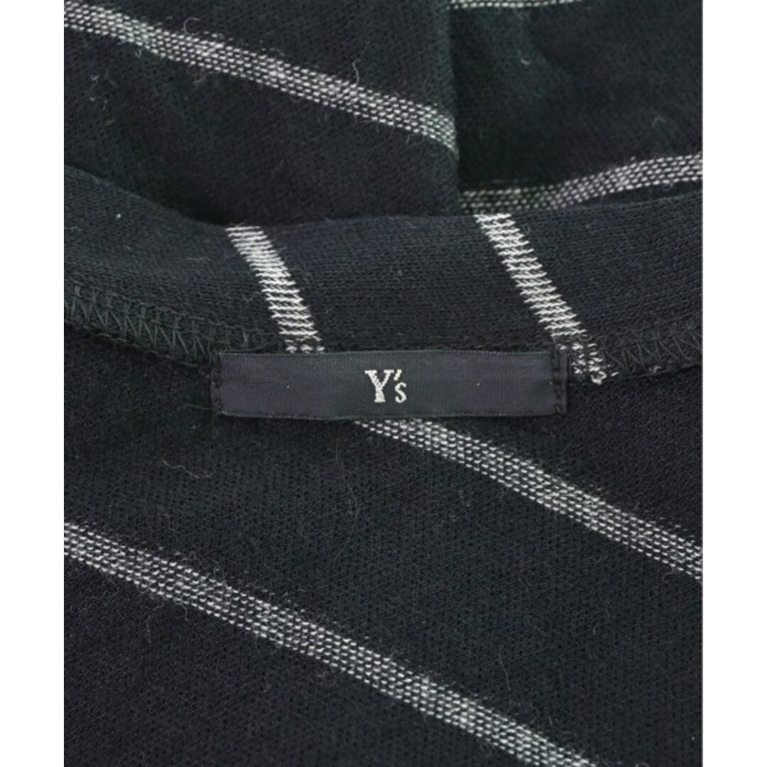 Y's ワイズ ニット・セーター -(M位) 黒x白(ストライプ) 【古着】【中古】