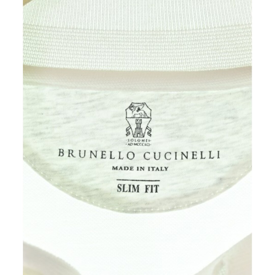 BRUNELLO CUCINELLI(ブルネロクチネリ)のBRUNELLO CUCINELLI ポロシャツ M オフホワイトx紺 【古着】【中古】 メンズのトップス(ポロシャツ)の商品写真