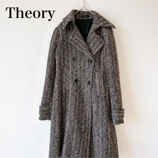 セオリー(theory)のTheory セオリー ツイード フォーマル ダブルボタン ウール ロングコート(ロングコート)