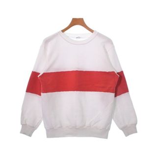 チャンピオン(Champion)のCHAMPION チャンピオン スウェット XL 白x赤 【古着】【中古】(スウェット)