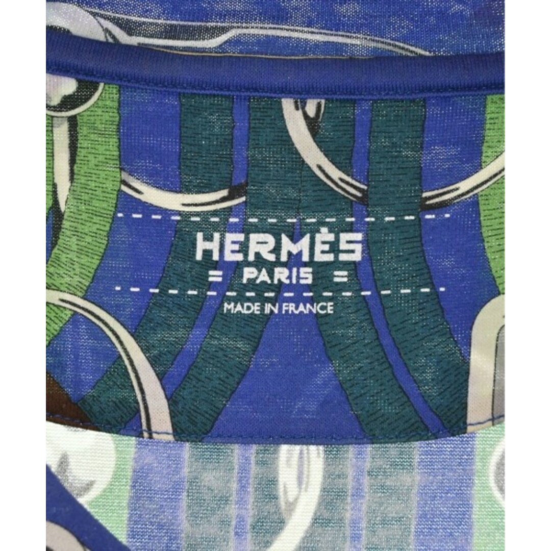 Hermes(エルメス)のHERMES エルメス ワンピース 36(S位) 青x緑x茶(総柄) 【古着】【中古】 レディースのワンピース(ひざ丈ワンピース)の商品写真