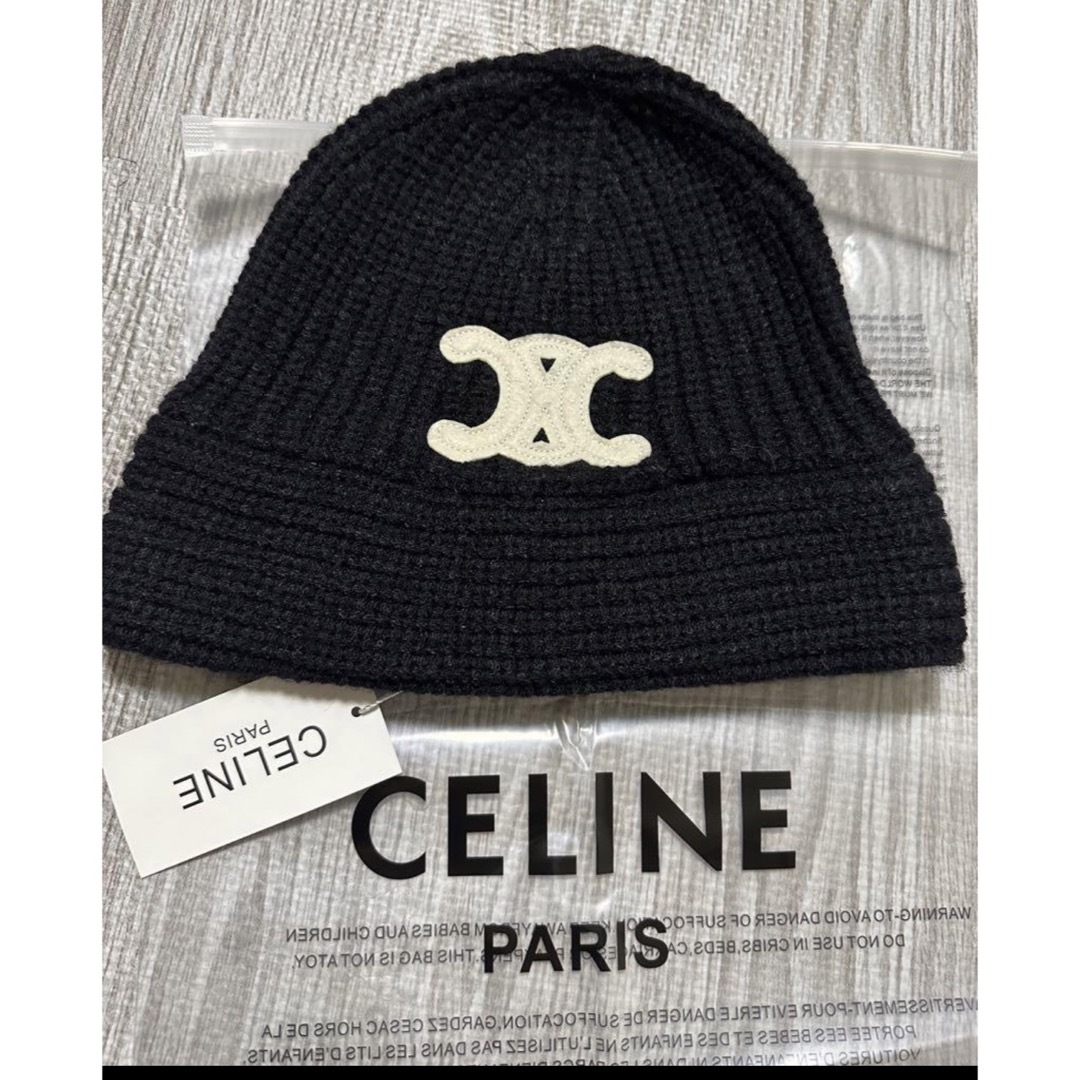 celine - 【新品タグ付き】セリーヌ ニット ビーニー ブラック メンズ