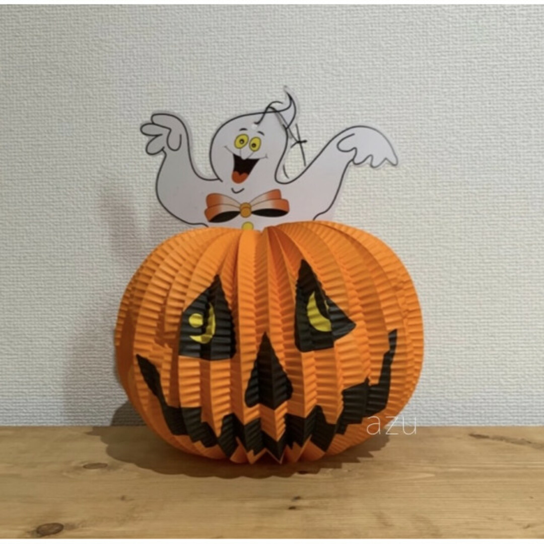 ハロウィン ペーパー オーナメント かぼちゃ 人形 飾り 装飾品 可愛い 吊り インテリア/住まい/日用品のインテリア小物(置時計)の商品写真