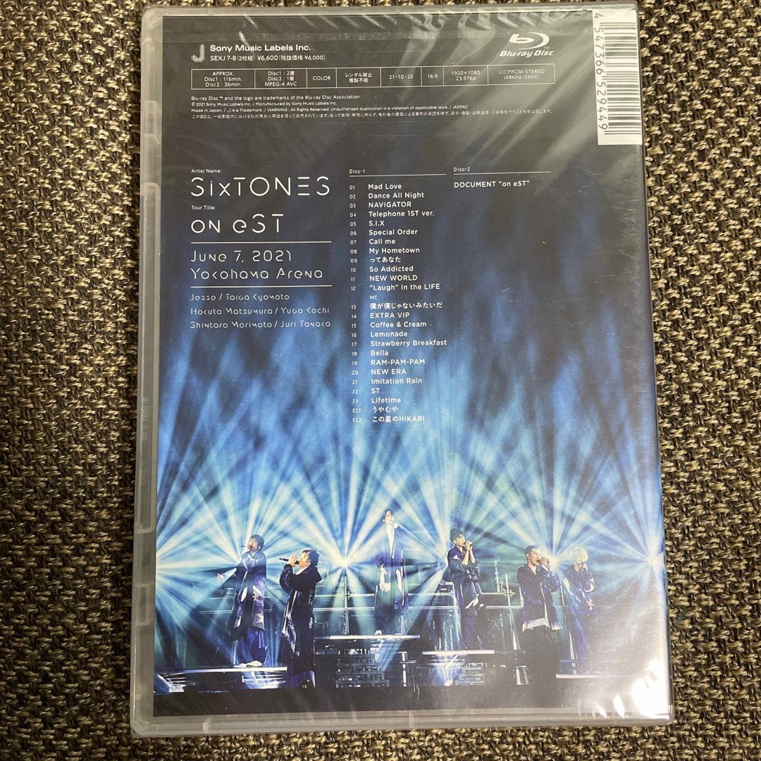 【新品】SixTONES「on eST 」Blu-ray 通常盤