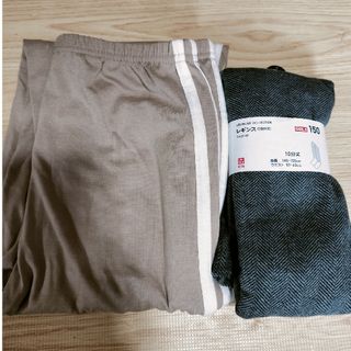 ユニクロ(UNIQLO)の新品　ユニクロ　レギンス　セット　ラインパンツ(パンツ/スパッツ)