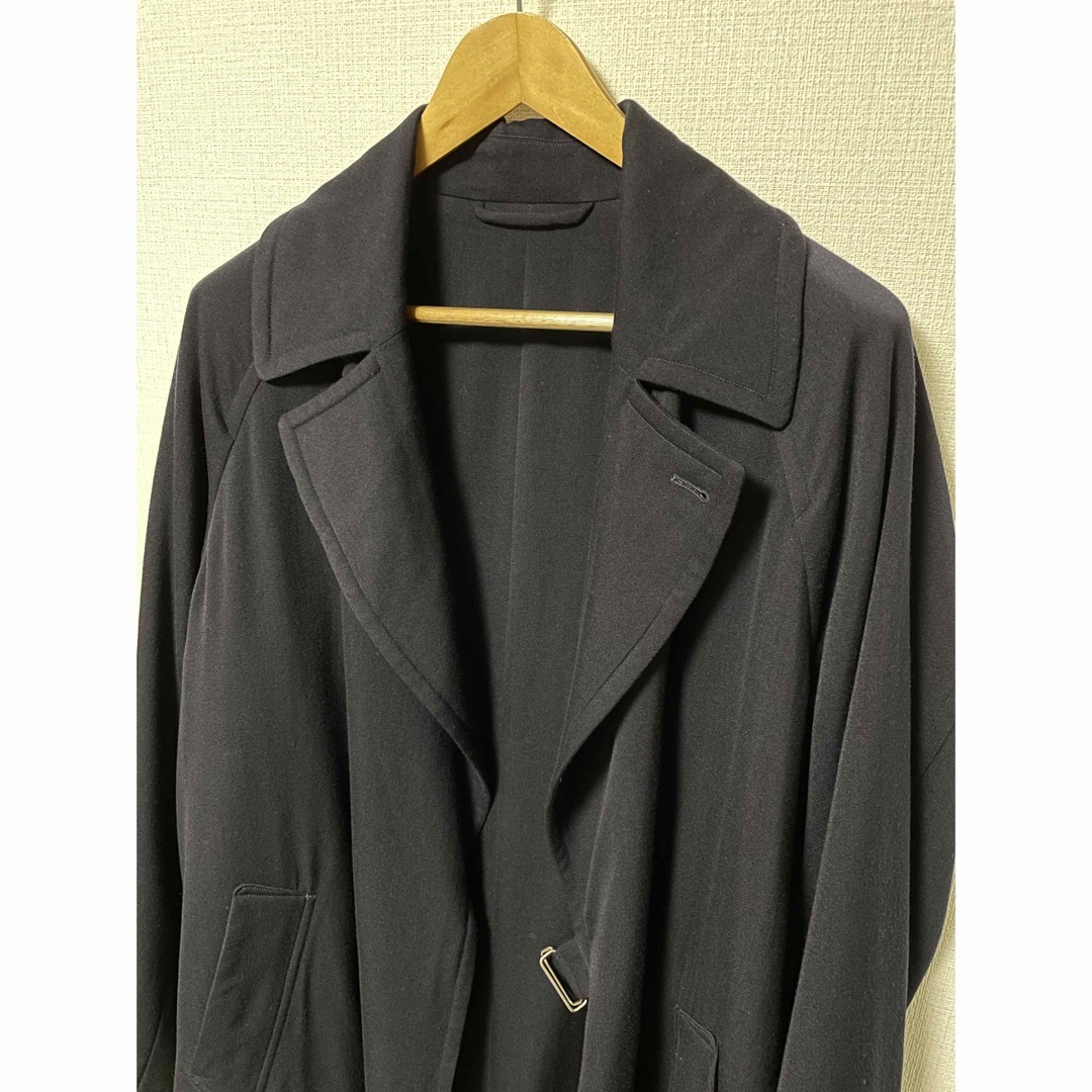 COMOLI(コモリ)の17aw comoli ウール中綿タイロッケンコート　ネイビー　3 メンズのジャケット/アウター(トレンチコート)の商品写真