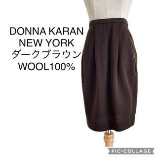 ダナキャラン(Donna Karan)のDONNA KARAN NEW YORK ダークブラウン　タイトスカート　M(ひざ丈スカート)