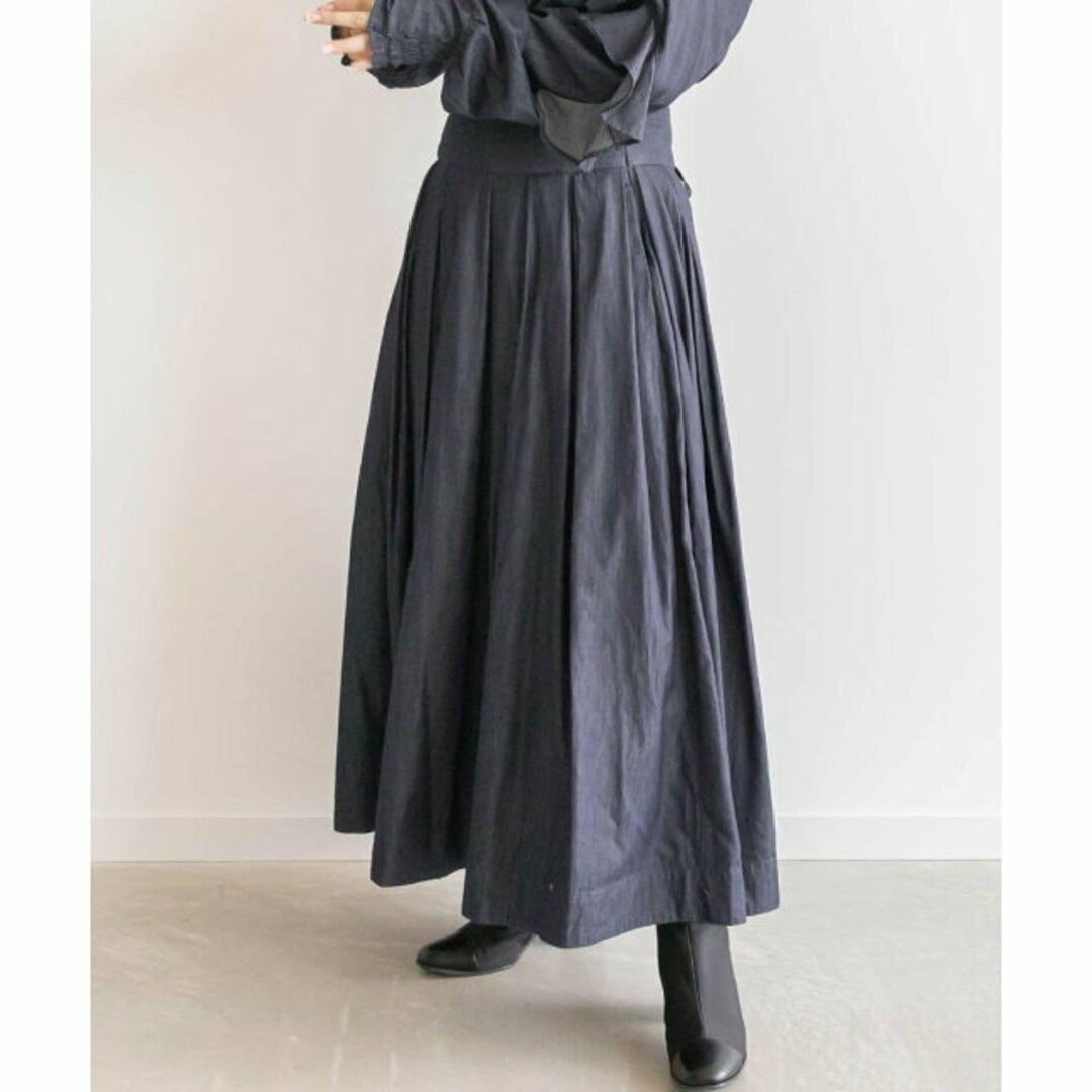 RANDA(ランダ)の【BLACK】ハイウエストタックスカート レディースのスカート(ロングスカート)の商品写真