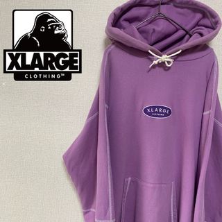 エクストララージ(XLARGE)のエクストララージ　パーカー　スウェット　パッチロゴ　ユニセックス　L 古着(パーカー)