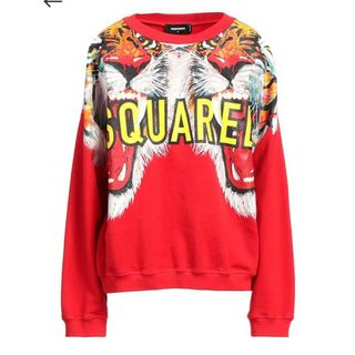 ディースクエアード(DSQUARED2)のDsquared2 ディースクエアード スウェット レディース レッド Lサイズ(トレーナー/スウェット)