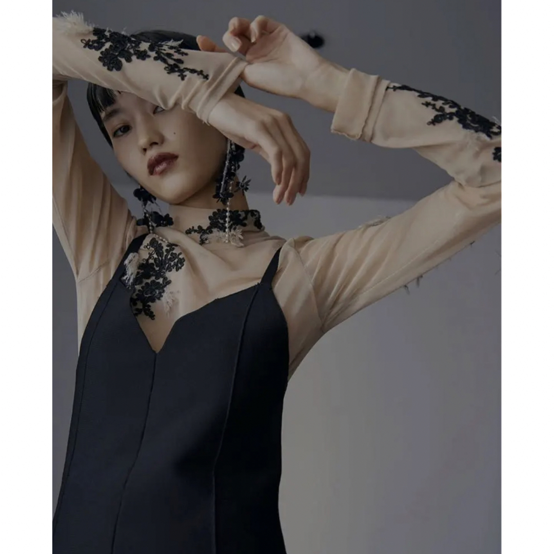 人気沸騰ブラドン AMERI UND FUR EMBROIDERY SKIN TOP ベージュ | www