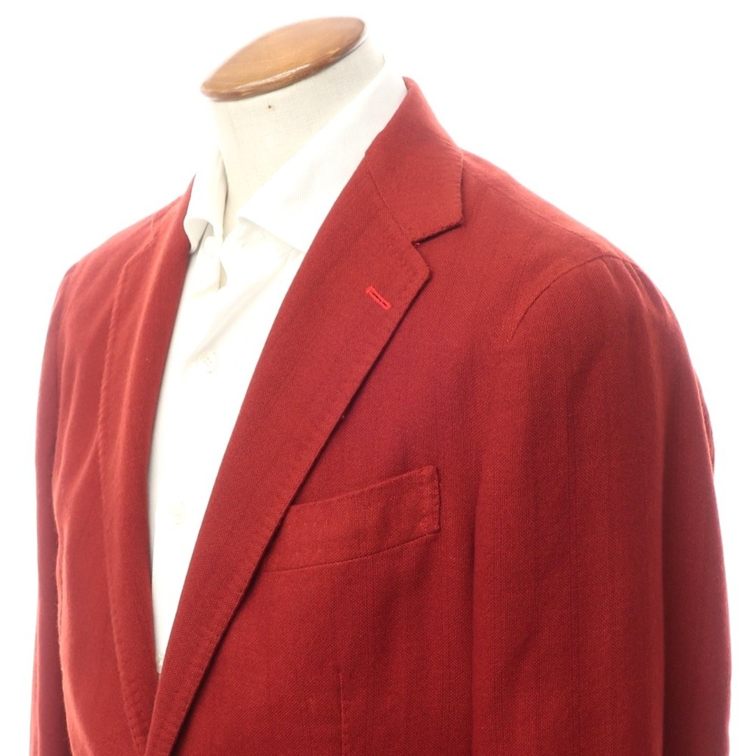 【中古】スティレ ラティーノ STILE LATINO vintage カシミア テーラードジャケット オレンジレッド【サイズ54】【メンズ】 メンズのジャケット/アウター(テーラードジャケット)の商品写真