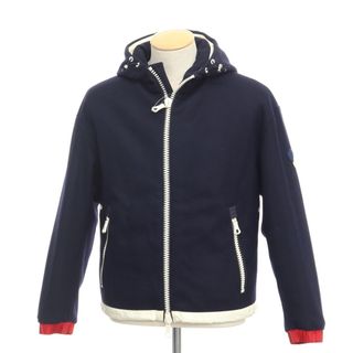 モンクレール(MONCLER)の【中古】モンクレール MONCLER ARMENTIERES ウール フーデッド ダウンジャケット ネイビー【サイズ0サイズ】【メンズ】(ダウンジャケット)