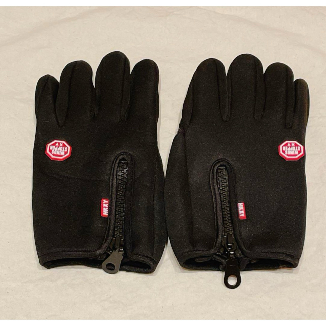 防寒 防風 防雨 保温 グローブ スマホ タッチパネル対応 ブラック メンズのファッション小物(手袋)の商品写真