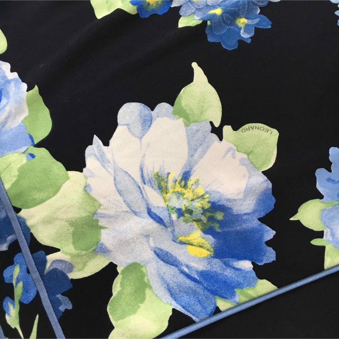LEONARD - 美品 LEONARD レオナール カンカン 花柄 ドレス ワンピース