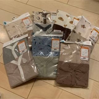 ⭐︎新品　ベビー肌着　冬用　70 ロンパース 男の子　一袋　前開き　2枚セット(肌着/下着)